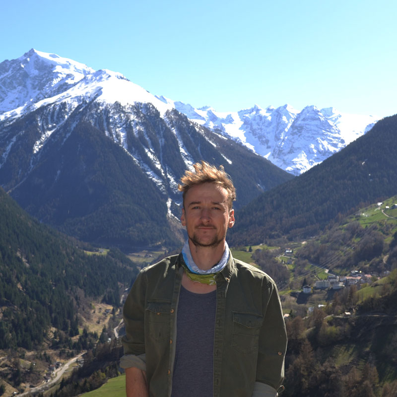 Gapp in Stilfs mit Ortler im Hintergrund